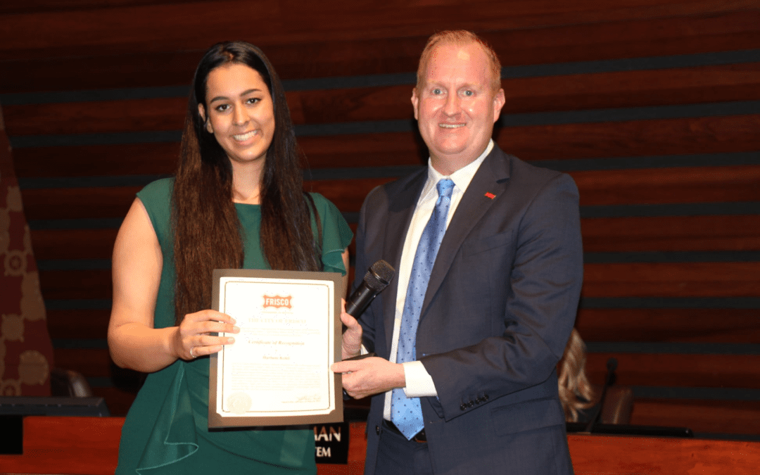 POST 178 ORATORICAL CONTEST WINNER RECOGNIZED BY FRISCO CITY COUNCIL