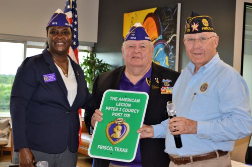 American Legion Peter J Courcy Post 178  Proclaimed A Purple Heart Post
