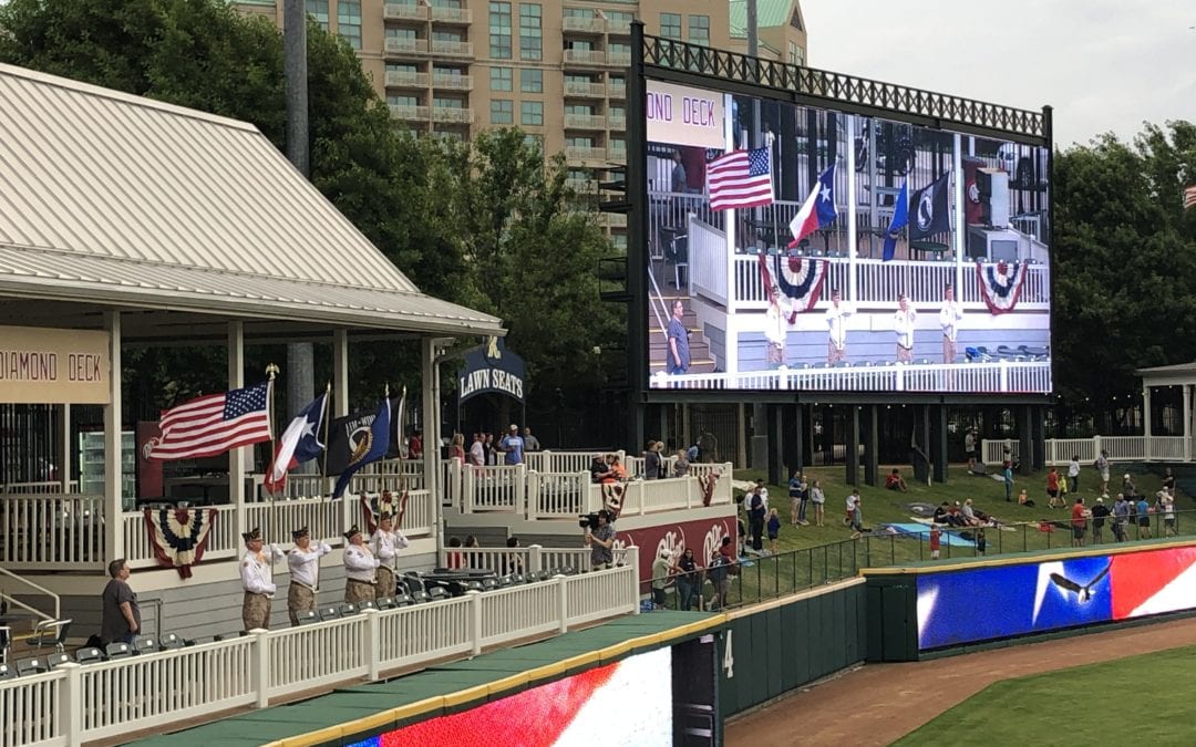 American Legion Post 178 Presents Nation’s Colors  on Armed Forces Day at Frisco Roughriders Game