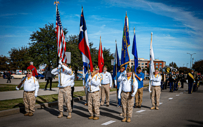 Joint American Legion Post 178 & VFW Post 8273 Color Guards Lead 2021 Frisco Community Parade