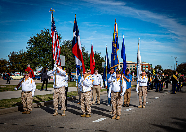 Joint American Legion Post 178 & VFW Post 8273 Color Guards Lead 2021 Frisco Community Parade