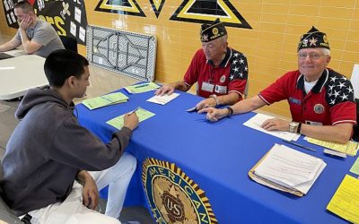 Post 178 Legionnaires Register New Voters at Memorial High School