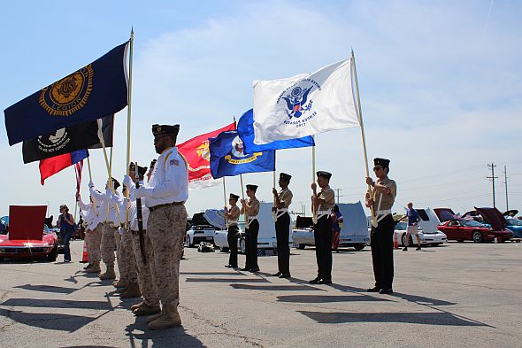 Post 178 and Lebanon Trail Navy Cadet Corp. Team Up To Present the Nation’s Colors at the Lone Star Corvette Classic