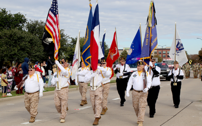 American Legion Post 178 & VFW Post 8273 Color Guards Lead 2023 Frisco Community Parade