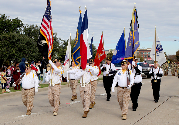 American Legion Post 178 & VFW Post 8273 Color Guards Lead 2023 Frisco Community Parade
