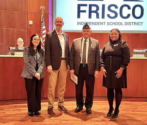 American Legion Post 178 Recognized by Frisco Independent School District Board of Trustees