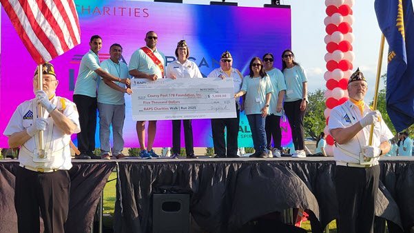 The American Legion Post 178  Named Recipient of 2025 BAPS Charities Award