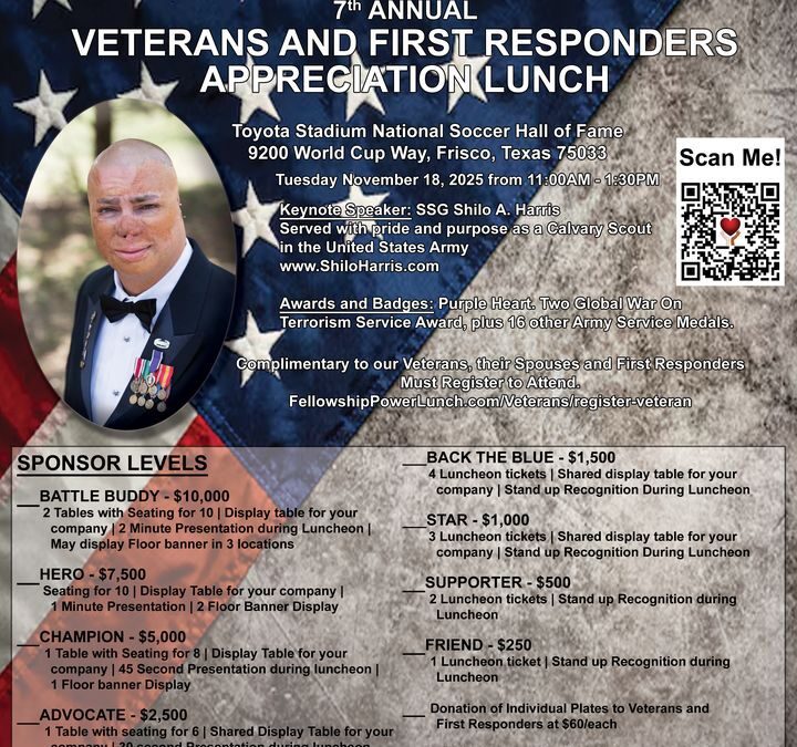 Fellowship Power Lunch Veterans and First Responders Appreciation Lunch